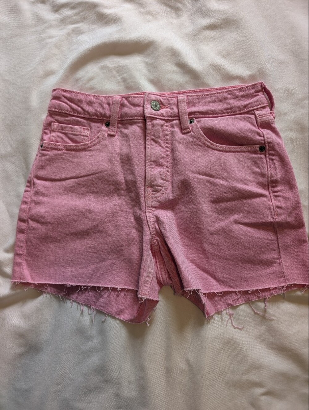 Old Navy OG Straight High Rise Pink Jean Shorts Size 2
